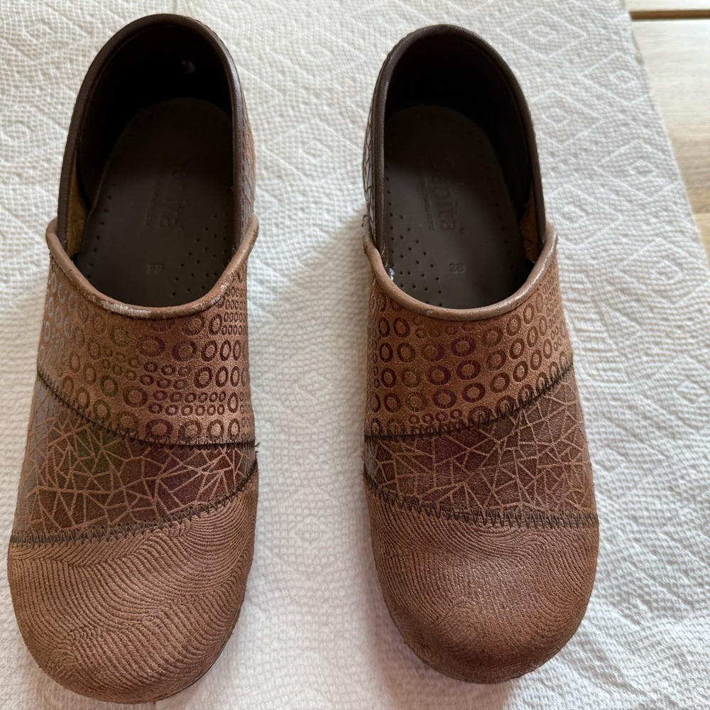 Sanita Brown Patterned Mules